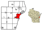 Manitowoc County Wisconsin Incorporated and Unincorporated areas Manitowoc Highlighted